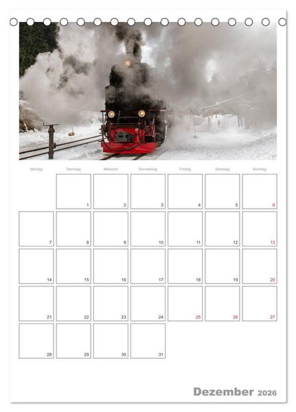 Produktbild: Mit Dampf durch den Harz (Tischkalender 2026 DIN A5 hoch), CALVENDO Monatskalender
