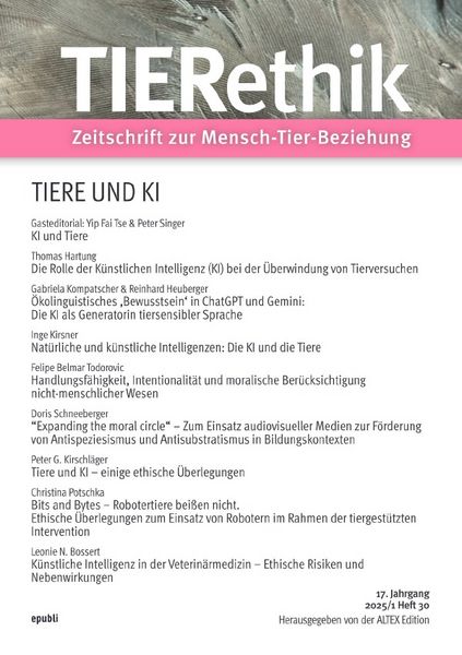 Produktbild: TIERethik (17. Jahrgang 2025/1)