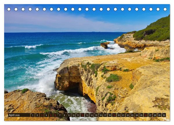 Produktbild: Costa de Ponent - Unterwegs zwischen Barcelona und Tarragona (Tischkalender 2026 DIN A5 quer), CALVENDO Monatskalender