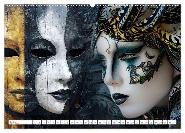 Produktbild: Geheimnis hinter der Maske (Wandkalender 2027 DIN A2 quer), CALVENDO Monatskalender