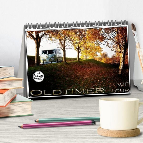 Produktbild: Oldtimer auf Tour (Tischkalender 2026 DIN A5 quer), CALVENDO Monatskalender