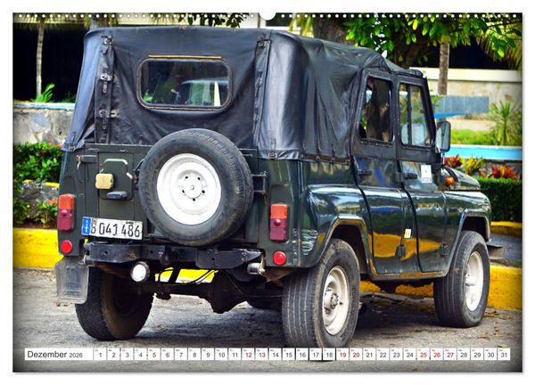 Produktbild: Cuba Jeeps - Gel&auml;ndewagen Oldtimer (hochwertiger Premium Wandkalender 2026 DIN A2 quer), Kunstdruck in Hochglanz