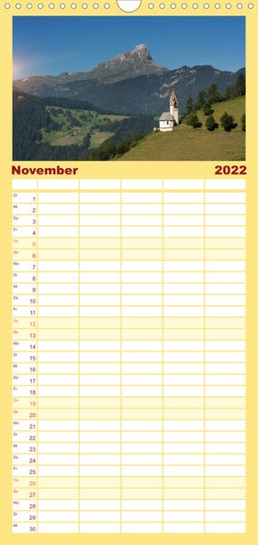 Produktbild: Familienplaner Typisch S&uuml;dtirol (Wandkalender 2022 , 21 cm x 45 cm, hoch)