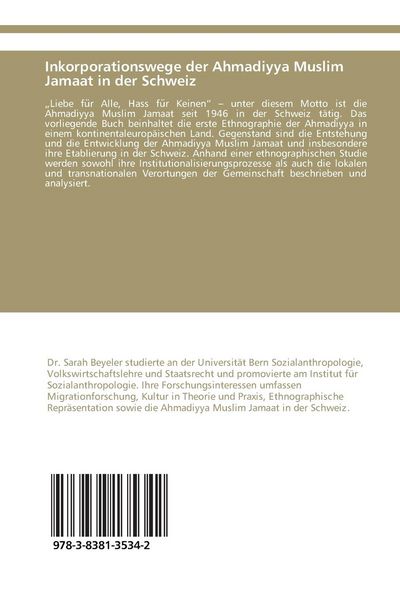 Produktbild: Inkorporationswege der Ahmadiyya Muslim Jamaat in der Schweiz