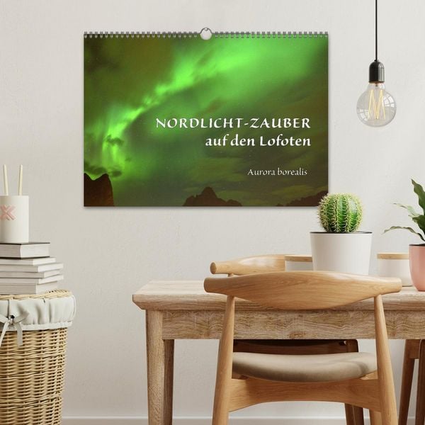Produktbild: Nordlicht-Zauber auf den Lofoten. Aurora borealis (Wandkalender 2026 DIN A3 quer), CALVENDO Monatskalender