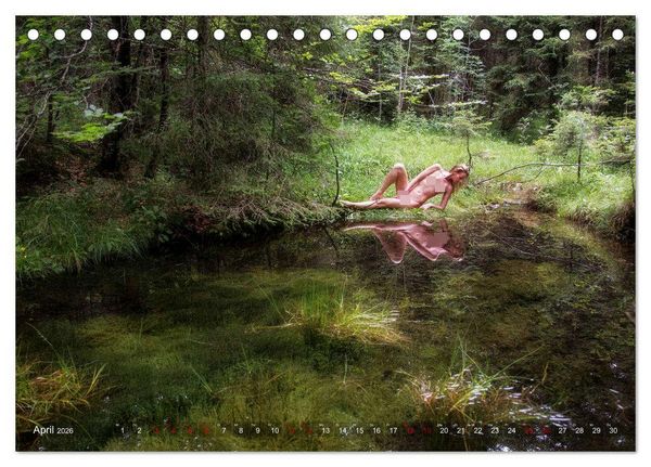 Produktbild: Akt und Natur - im Zauberwald (Tischkalender 2026 DIN A5 quer), CALVENDO Monatskalender