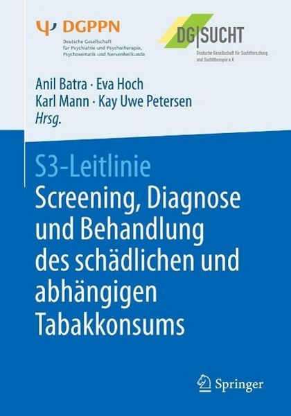 Produktbild: S3-Leitlinie Screening, Diagnose und Behandlung des sch&auml;dlichen und abh&auml;ngigen Tabakkonsums