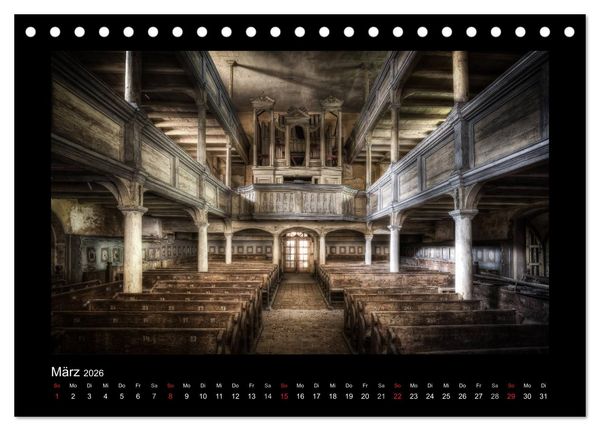 Produktbild: Lost Places - verlassene Orte vergangener Glanz (Tischkalender 2026 DIN A5 quer), CALVENDO Monatskalender