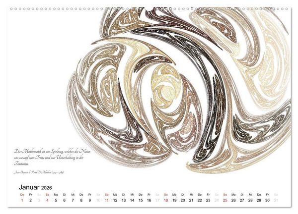 Produktbild: Mathematik - Grafiken und Zitate 2026 (Wandkalender 2026 DIN A2 quer), CALVENDO Monatskalender