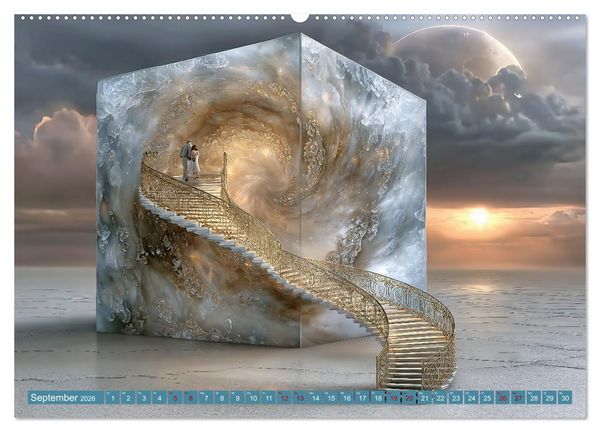 Produktbild: Zwischen Licht und Stille - Tr&auml;ume aus Licht und Form (hochwertiger Premium Wandkalender 2026 DIN A2 quer), Kunstdruck in Hochglanz
