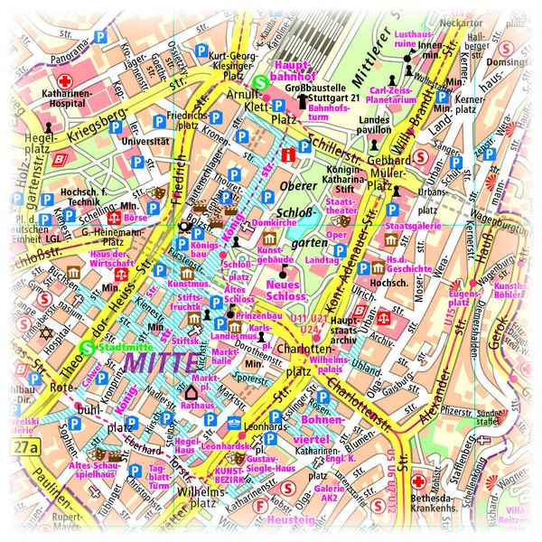 Produktbild: Publicpress Stadtplan Stuttgart 1:18.000