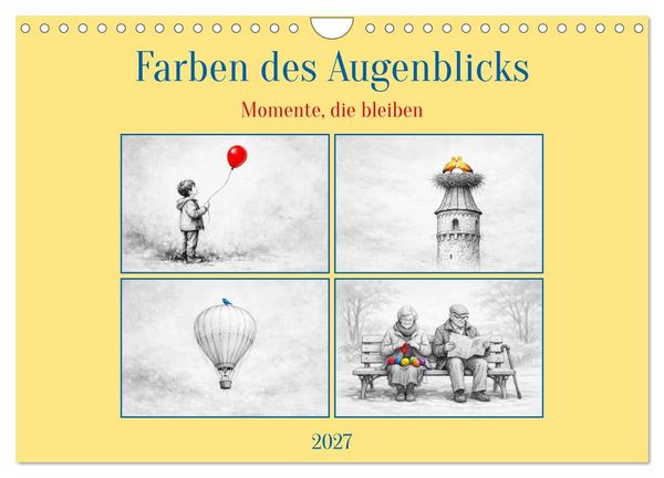 Produktbild: Farben des Augenblicks - Momente, die bleiben (Wandkalender 2027 DIN A4 quer), CALVENDO Monatskalender