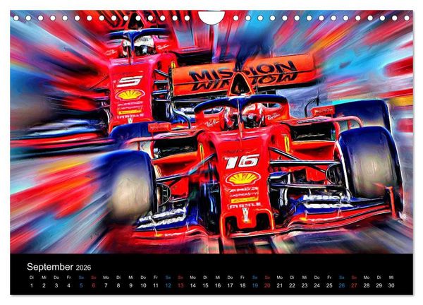 Produktbild: Rote Renner aus Italien (Wandkalender 2026 DIN A4 quer), CALVENDO Monatskalender