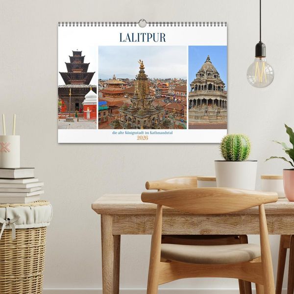 Produktbild: LALITPUR, die alte K&ouml;nigsstadt (Wandkalender 2026 DIN A3 quer), CALVENDO Monatskalender