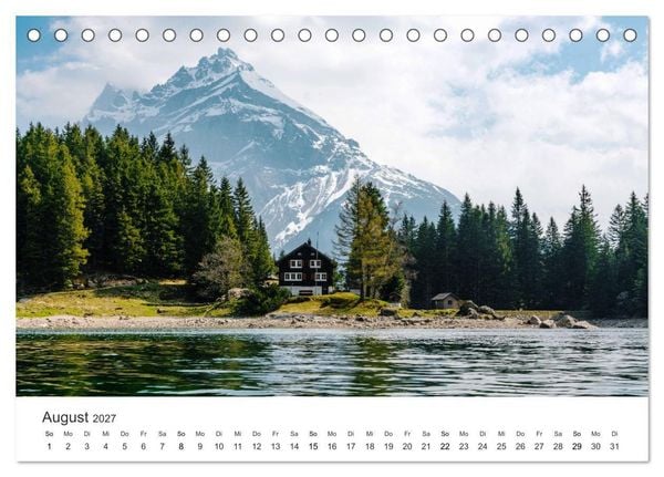 Produktbild: Schweiz - die Bergidylle (Tischkalender 2027 DIN A5 quer), CALVENDO Monatskalender