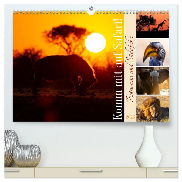 Produktbild: Komm mit auf Safari! Botswana und S&uuml;dafrika (hochwertiger Premium Wandkalender 2026 DIN A2 quer), Kunstdruck in Hochglanz