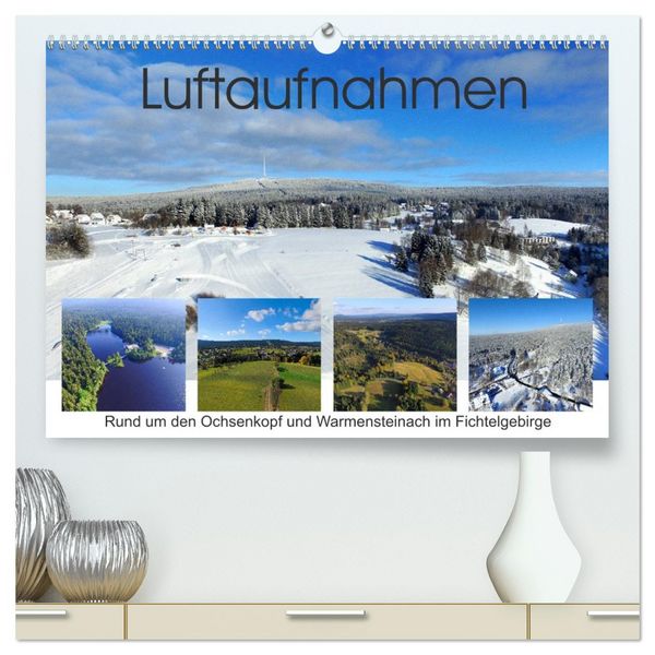 Produktbild: Luftaufnahmen rund um den Ochsenkopf (hochwertiger Premium Wandkalender 2026 DIN A2 quer), Kunstdruck in Hochglanz