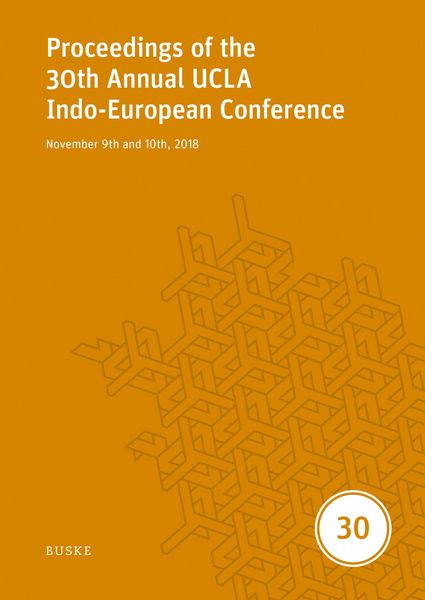 Produktbild: Proceedings of the 30th Annual UCLA Indo-European Conference