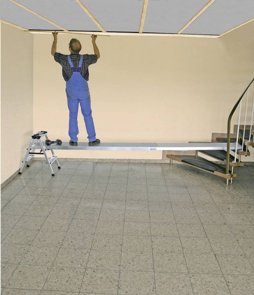 Produktbild: Krause 120328 Aluminium Stufen-Doppelleiter Arbeitsh&ouml;he (max.): 2.20 m Silber DIN EN 131 2.4 kg