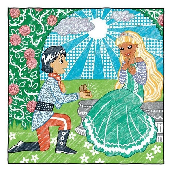 Produktbild: Glitzer Zauberpapier Malbuch Zauberhafte Prinzessinnen