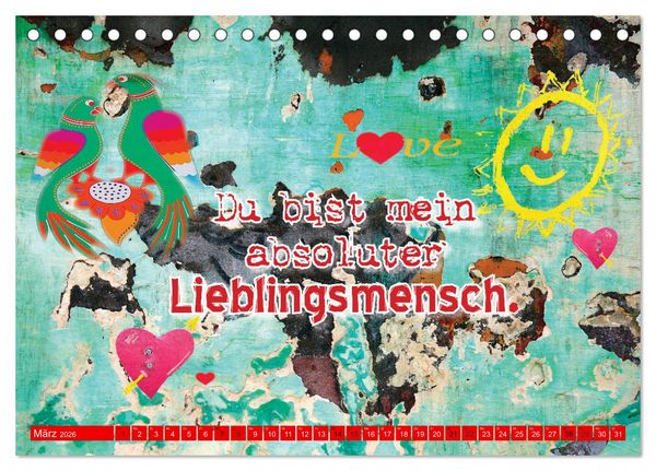 Produktbild: So sch&ouml;n, dass es dich gibt (Tischkalender 2026 DIN A5 quer), CALVENDO Monatskalender