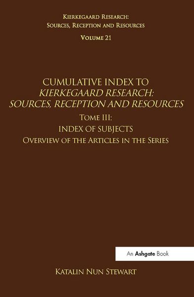 Produktbild: Nun Stewart, K: Volume 21, Tome III: Cumulative Index