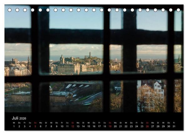 Produktbild: EDINBURGH. Blick. Licht. Wetter. (Tischkalender 2026 DIN A5 quer), CALVENDO Monatskalender