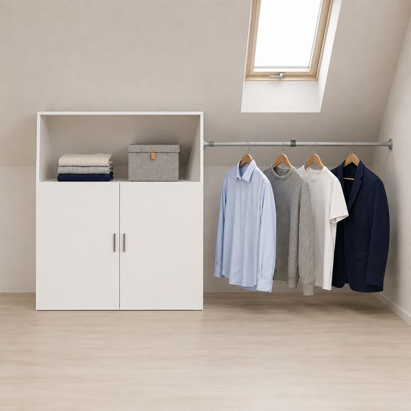 Produktbild: Dachschr&auml;gen Kleiderschrank mit Stange Dacho M