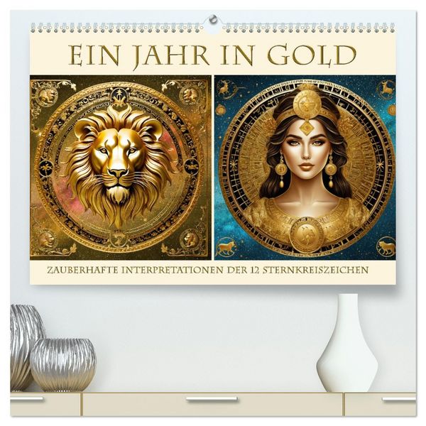 Produktbild: Ein Jahr in Gold (hochwertiger Premium Wandkalender 2026 DIN A2 quer), Kunstdruck in Hochglanz