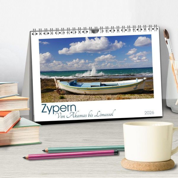 Produktbild: Zypern. Von Akamas bis Limassol (Tischkalender 2026 DIN A5 quer), CALVENDO Monatskalender