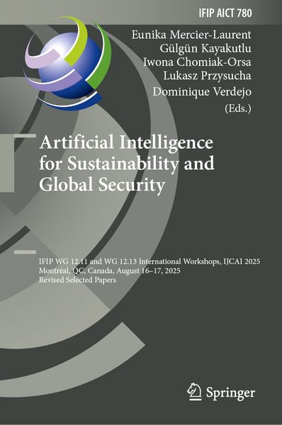 Produktbild: Artificial Intelligence for Sustainability and Global Security