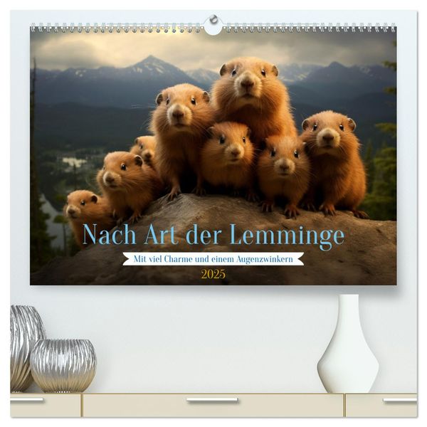 Nach Art der Lemminge (hochwertiger Premium Wandkalender 2025 DIN A2 quer), Kunstdruck in Hochglanz