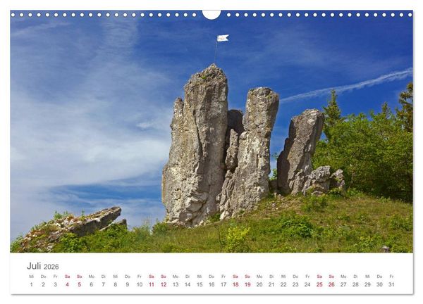 Produktbild: Wunderbare Fr&auml;nkische Schweiz (Wandkalender 2026 DIN A3 quer), CALVENDO Monatskalender