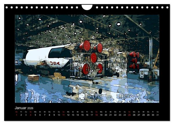 Produktbild: Landing On The Moon Like A Cartoon (Wandkalender 2026 DIN A4 quer), CALVENDO Monatskalender