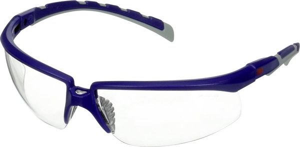 3M S2001ASP-BLU Schutzbrille mit Antibeschlag-Schutz, winkelverstellbar Blau, Grau EN 166 DIN 166