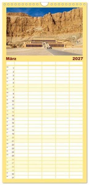 Produktbild: Familienplaner 2027 - Das Erbe der Pharaonen mit 5 Spalten (Wandkalender, 21 x 45 cm) CALVENDO