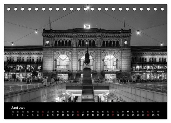 Produktbild: Hannover Monochrome Impressionen (Tischkalender 2026 DIN A5 quer), CALVENDO Monatskalender