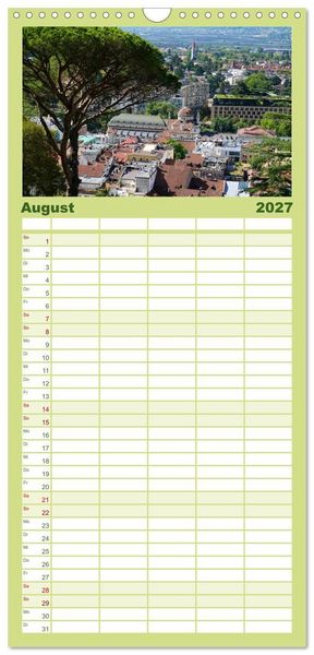 Produktbild: Familienplaner 2027 - Spaziergang in Meran mit 5 Spalten (Wandkalender, 21 x 45 cm) CALVENDO