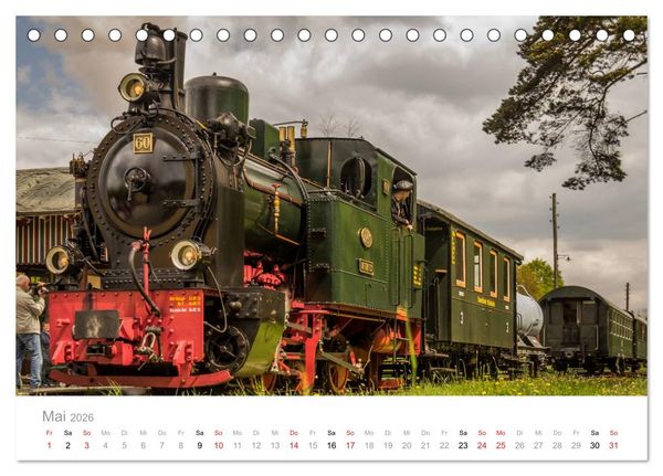 Produktbild: Schmalspurbahn Dampflok Bieberlies (Tischkalender 2026 DIN A5 quer), CALVENDO Monatskalender