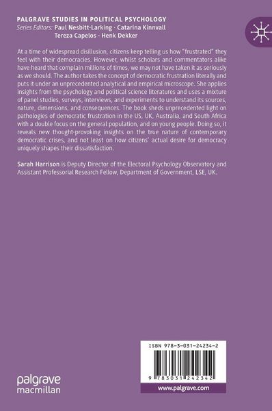 Produktbild: Pathologies of Democratic Frustration