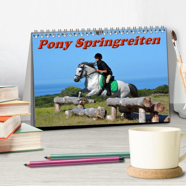 Produktbild: Pony Springreiten (Tischkalender 2026 DIN A5 quer), CALVENDO Monatskalender