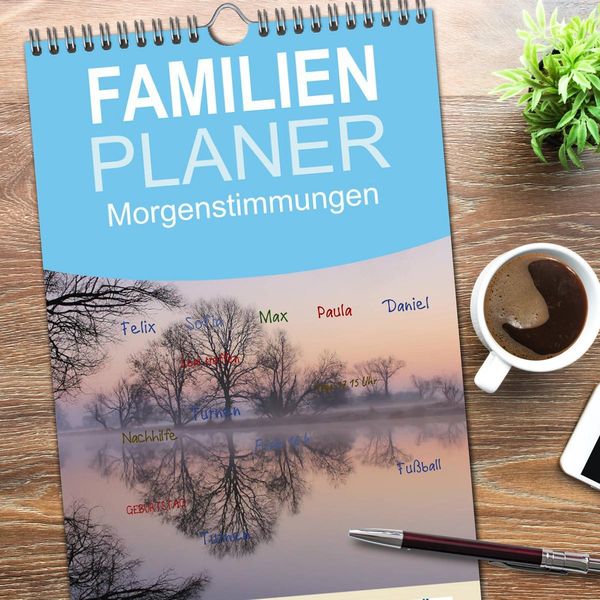 Produktbild: Familienplaner 2026 - Morgenstimmungen 2026 mit 5 Spalten (Wandkalender, 21 x 45 cm) CALVENDO