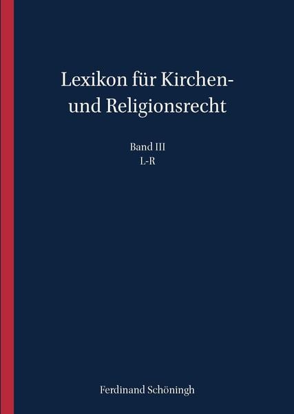 Produktbild: Lexikon f&uuml;r Kirchen- und Religionsrecht