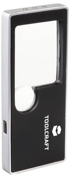 Produktbild: TOOLCRAFT TO-10283190 Handlupe mit LED-Beleuchtung Vergr&ouml;&szlig;erungsfaktor: 3 x, 10 x Linsengr&ouml;&szlig;e: (&Oslash;) 15 mm Schwarz