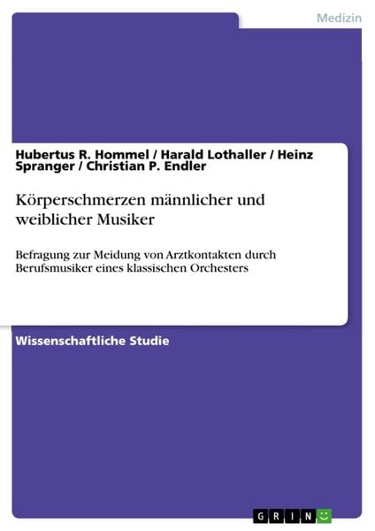 Produktbild: K&ouml;rperschmerzen m&auml;nnlicher und weiblicher Musiker