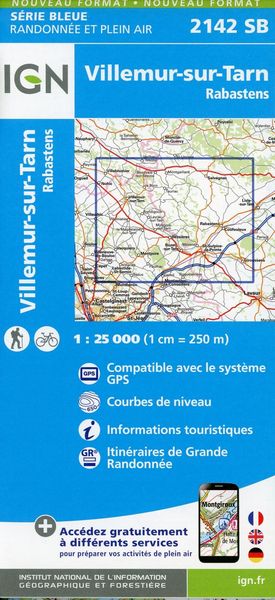 Villemur-sur-Tarn.Rabastens 1:25 000, Karte von Collectif Ign, IGN Frankreich, 9782758546177