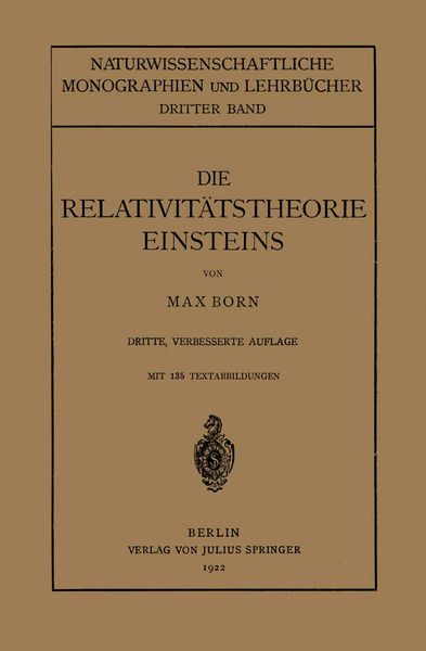 Die Relativitätstheorie Einsteins und Ihre Physikalischen Grundlagen, Taschenbuch von Max Born, Springer Berlin, 978-3-642-89562-3