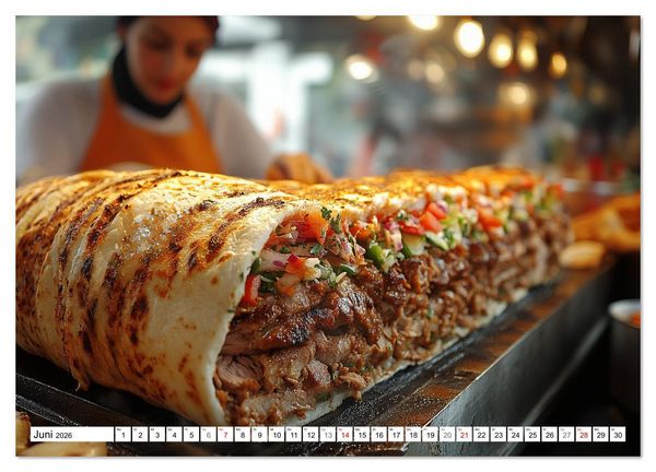 Produktbild: D&ouml;ner macht sch&ouml;ner, t&uuml;rkischer Geschmack von deinem D&ouml;nermann (Wandkalender 2026 DIN A4 quer), CALVENDO Monatskalender