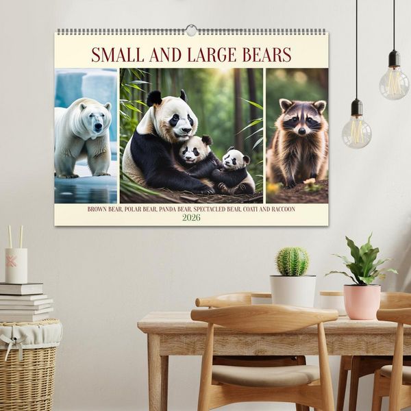 Produktbild: Small and large bears (Wall Calendar 2026 DIN A2 landscape), CALVENDO 12 Month Wall Calendar