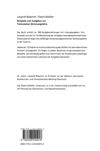 Produktbild: Beispiele und Aufgaben zur Technischen Str&ouml;mungslehre